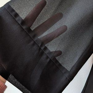 Black Dress with Semi-Sheer Sleeves